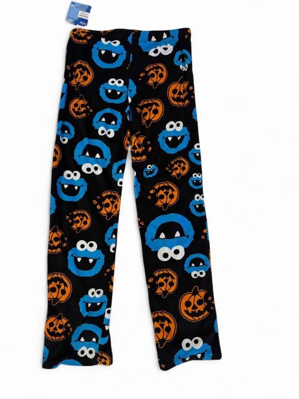 Sesame Street Black, Blue & Orange Cookie Monster Halloween Pajama Pants